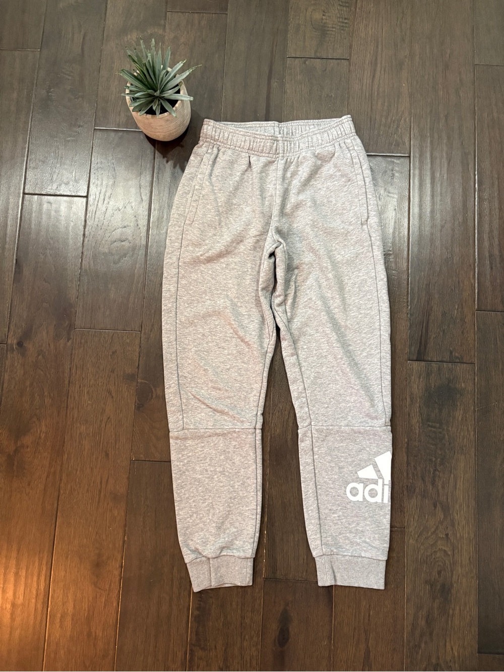 adidas Light Heather Gray Youth Sweatpants Joggers
